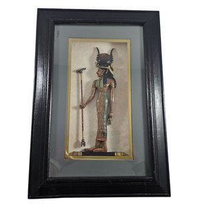 Egyptian Goddess Hathor Shadow Box Framed Wall Art